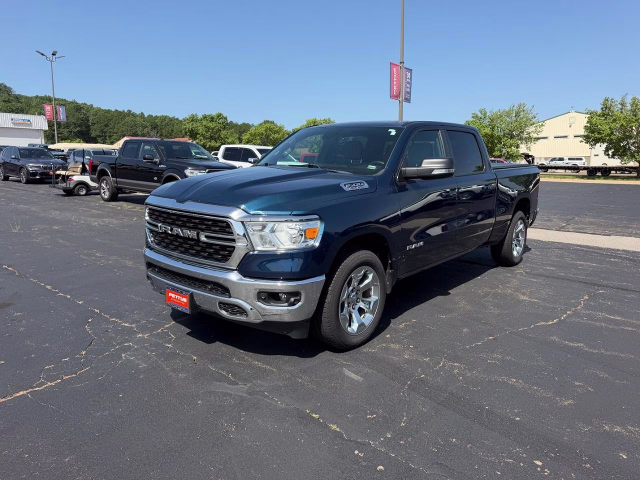 2022 Patriot Blue Pearlcoat Ram 1500 Big Horn/Lone Star 4X4 Truck