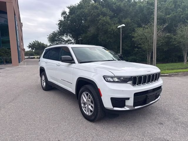 2024 Bright White Clearcoat Jeep Grand Cherokee L Laredo 4X4 SUV