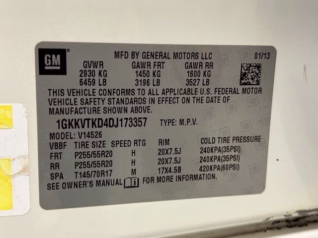 2013 White Diamond Tricoat GMC Acadia Denali AWD SUV