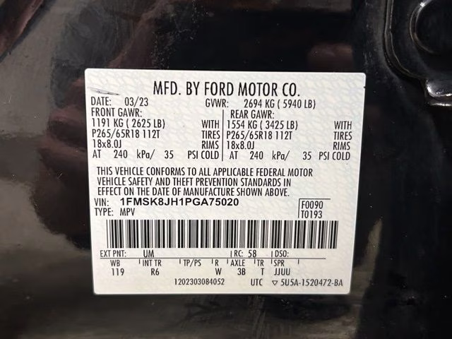2023 Agate Black Metallic Ford Explorer Timberline 4X4 SUV