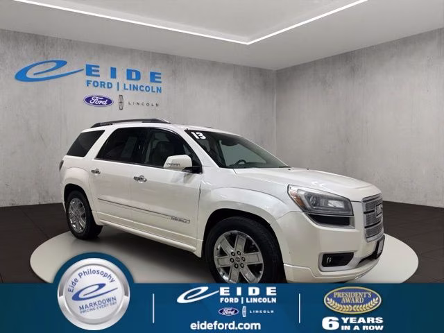 2013 White Diamond Tricoat GMC Acadia Denali AWD SUV