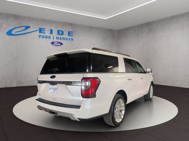 2018 White Platinum Clearcoat Metallic Ford Expedition Max Limited 4X4 SUV