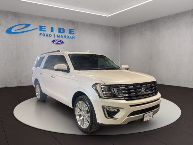 2018 White Platinum Clearcoat Metallic Ford Expedition Max Limited 4X4 SUV