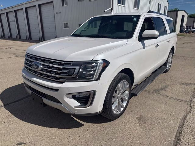 2018 White Platinum Clearcoat Metallic Ford Expedition Max Limited 4X4 SUV