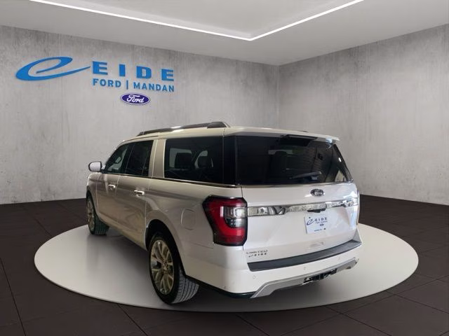 2018 White Platinum Clearcoat Metallic Ford Expedition Max Limited 4X4 SUV