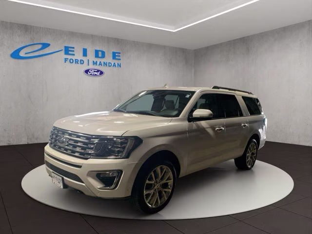2018 White Platinum Clearcoat Metallic Ford Expedition Max Limited 4X4 SUV