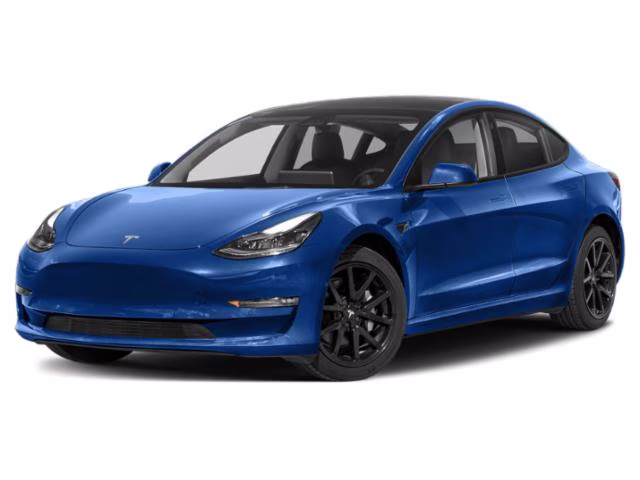 2023 Blue Tesla Model 3 Base RWD Sedan
