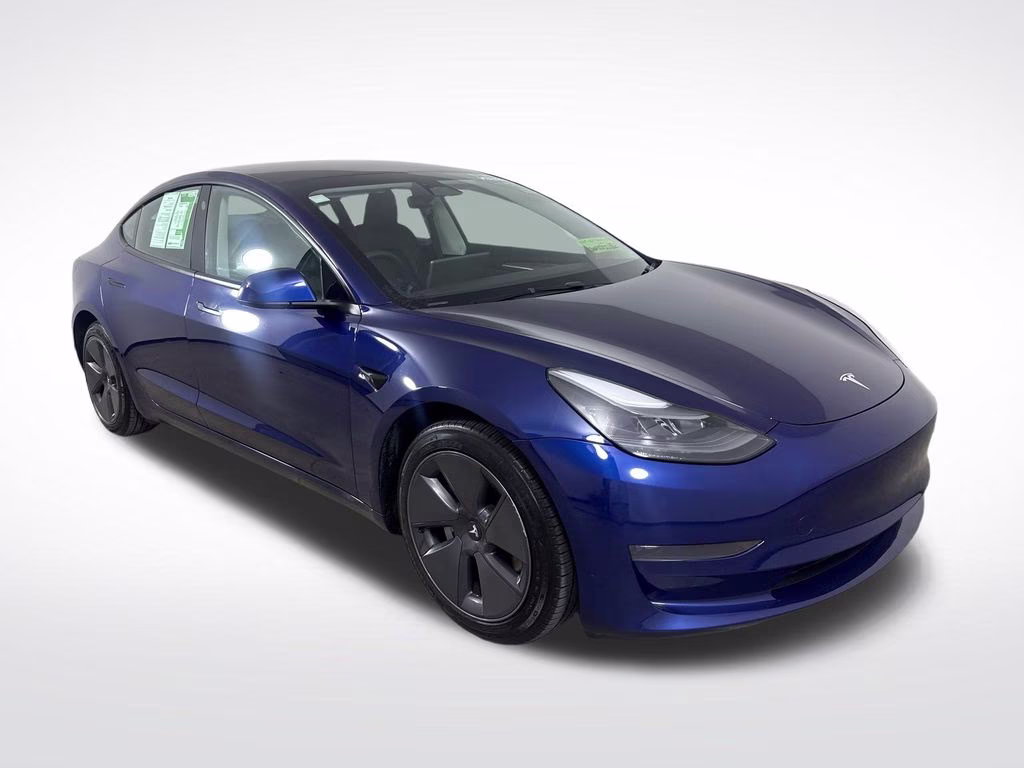 2023 Blue Tesla Model 3 Base RWD Sedan
