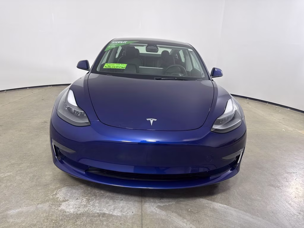 2023 Blue Tesla Model 3 Base RWD Sedan
