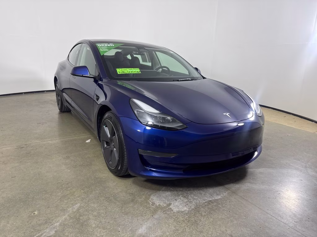 2023 Blue Tesla Model 3 Base RWD Sedan