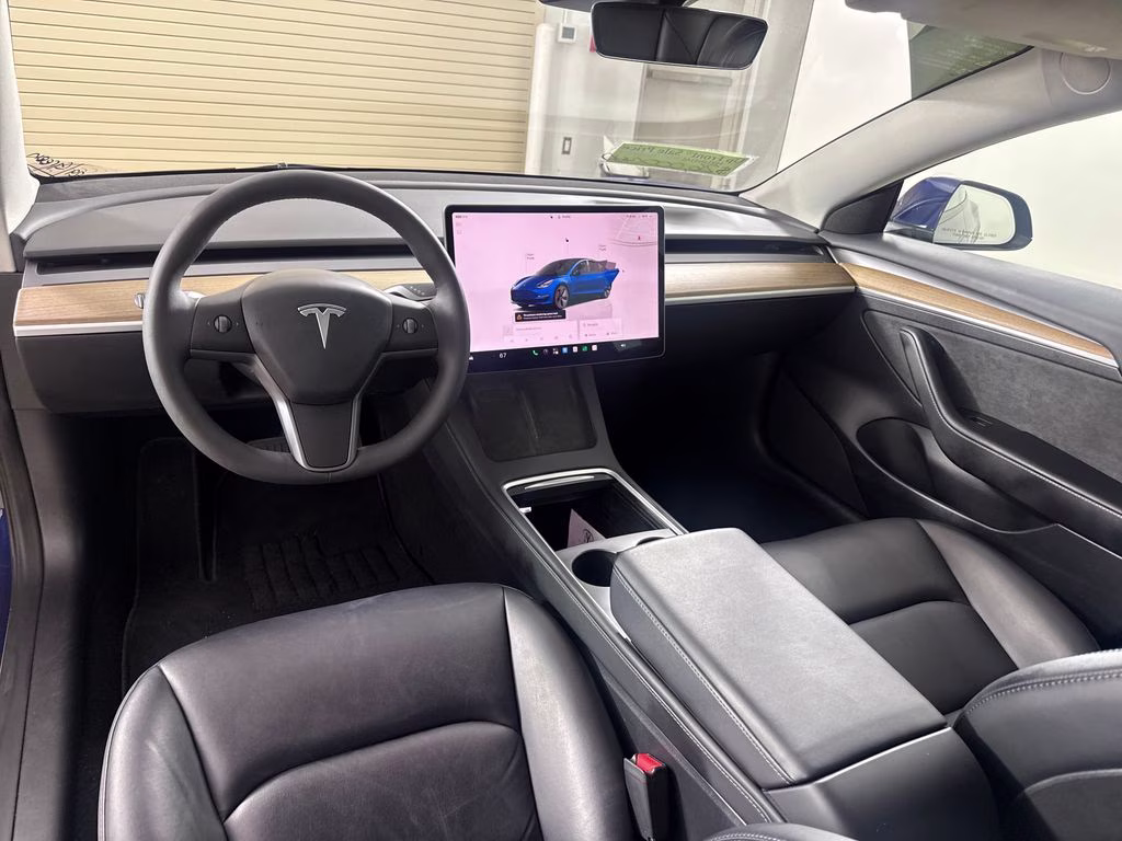 2023 Blue Tesla Model 3 Base RWD Sedan