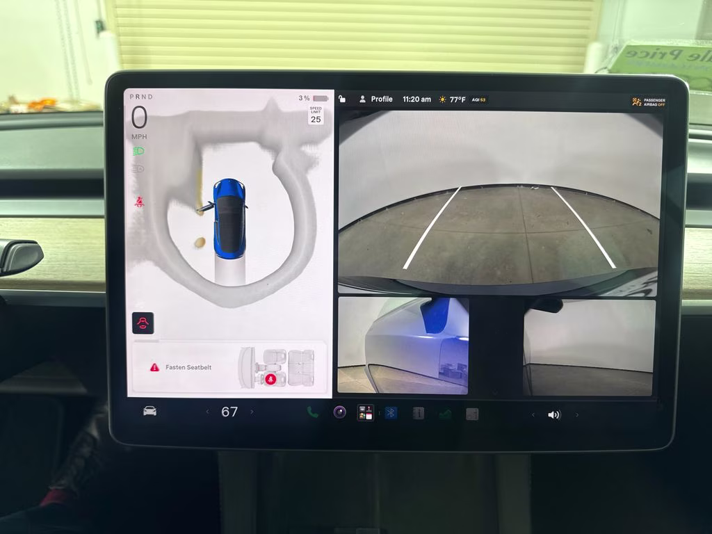 2023 Blue Tesla Model 3 Base RWD Sedan
