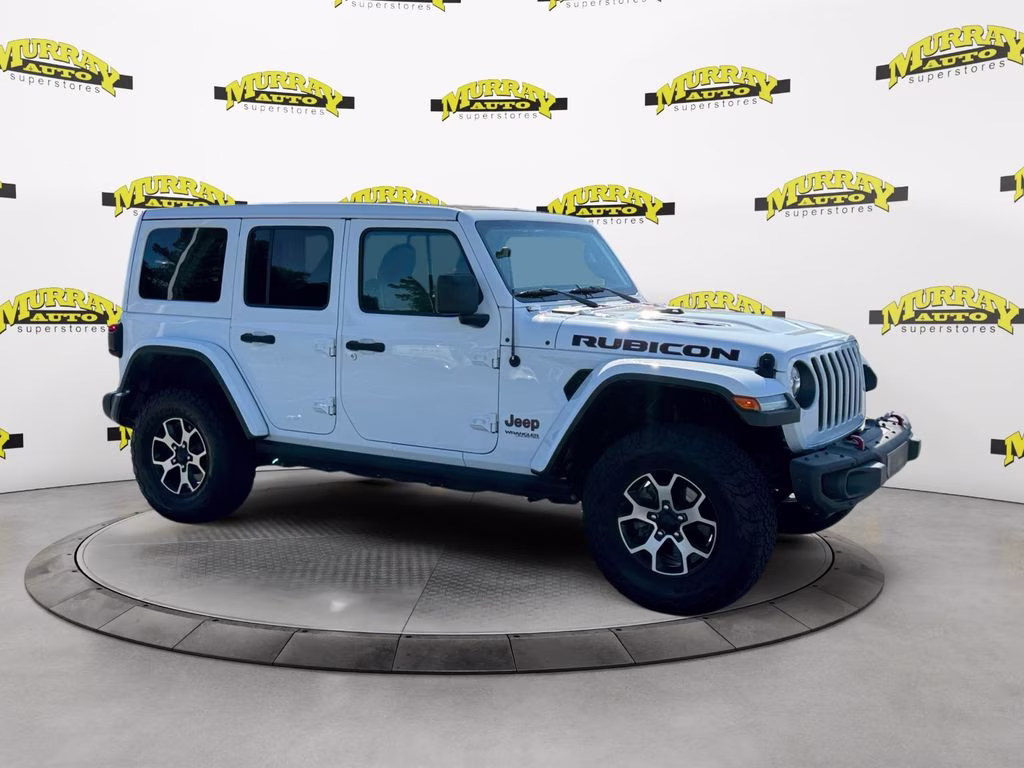 2020 Bright White Clearcoat Jeep Wrangler Unlimited Rubicon 4X4 SUV