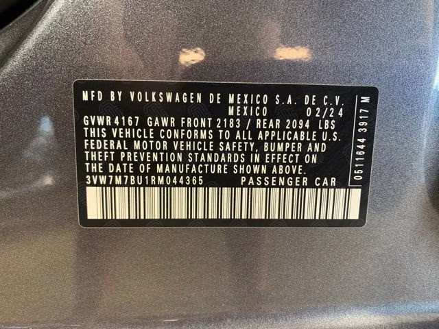2024 Platinum Gray Metallic Volkswagen Jetta 1.5T SE FWD Sedan