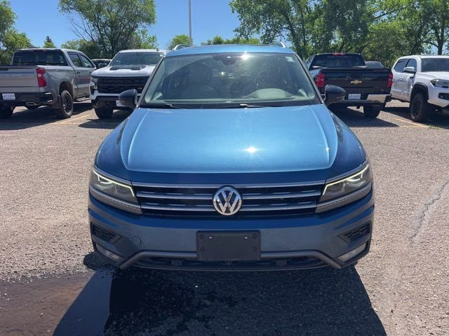 2019 Stone Blue Metallic Volkswagen Tiguan 2.0T SEL Premium R-Line AWD SUV