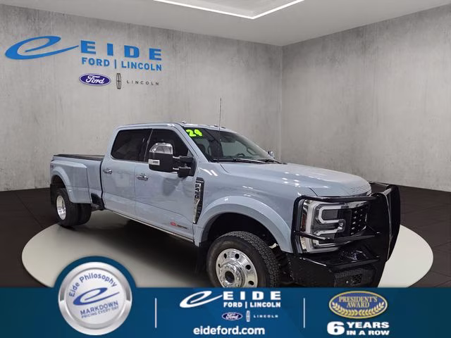 2024 Glacier Gray Metallic TriCoat Ford Super Duty F-450 DRW Platinum 4X4 Truck