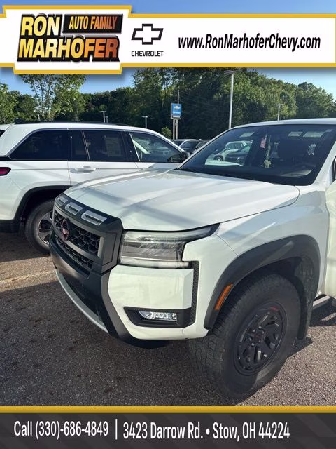 2025 Glacier White Nissan Frontier PRO-4X 4X4 Truck