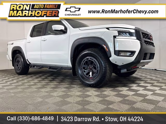 2025 Glacier White Nissan Frontier PRO-4X 4X4 Truck