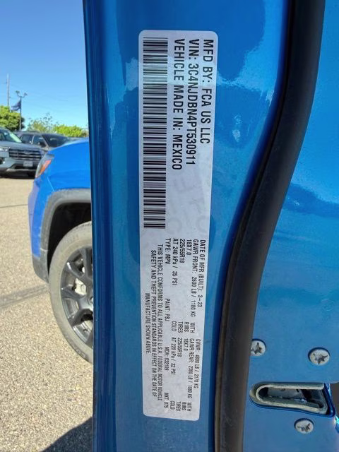 2023 Laser Blue Pearlcoat Jeep Compass Altitude 4X4 SUV