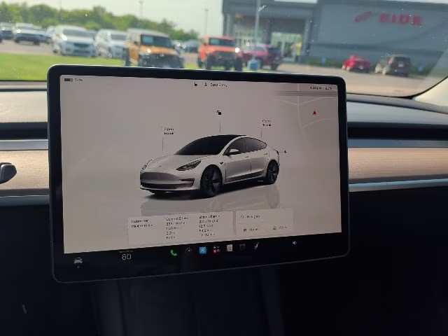 2023 White Tesla Model 3 Base RWD Sedan