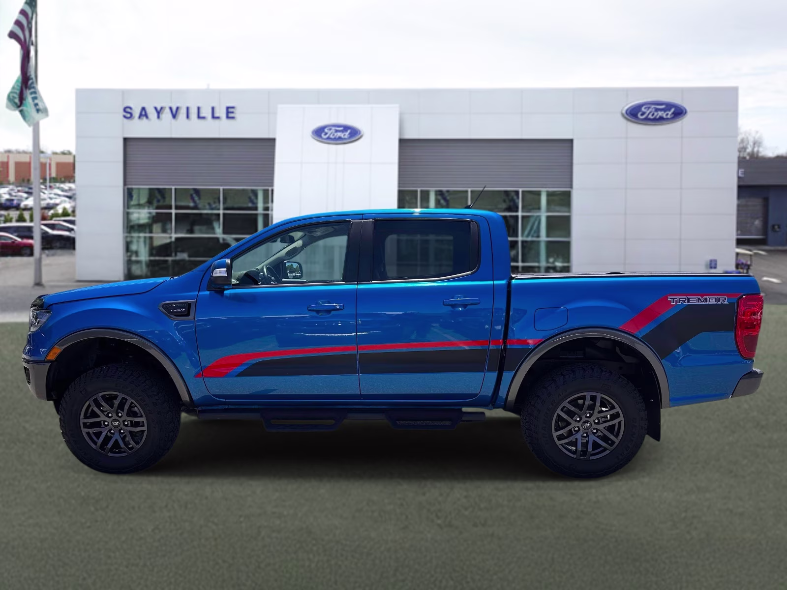 2021 Velocity Blue Metallic Ford Ranger LARIAT 4WD SuperCrew 5' Box 4X4 Truck