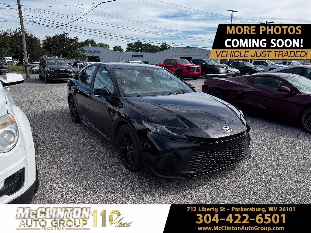 2025 Midnight Black Metallic Toyota Camry SE FWD Sedan