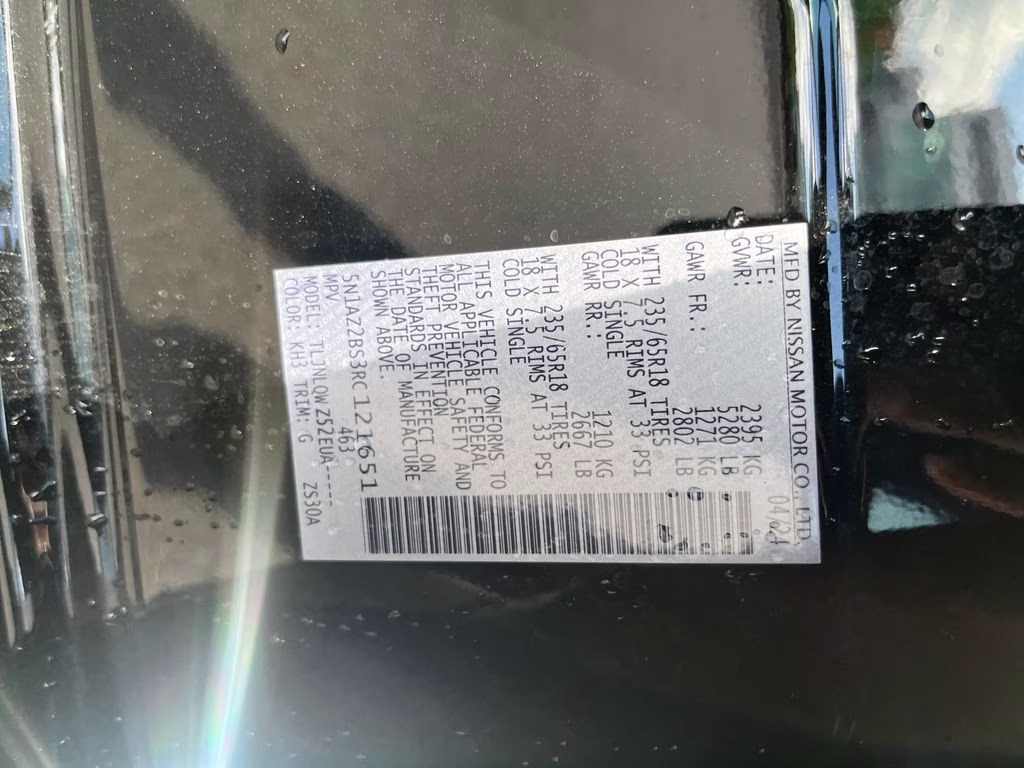 2024 Super Black Nissan Murano SV AWD SUV