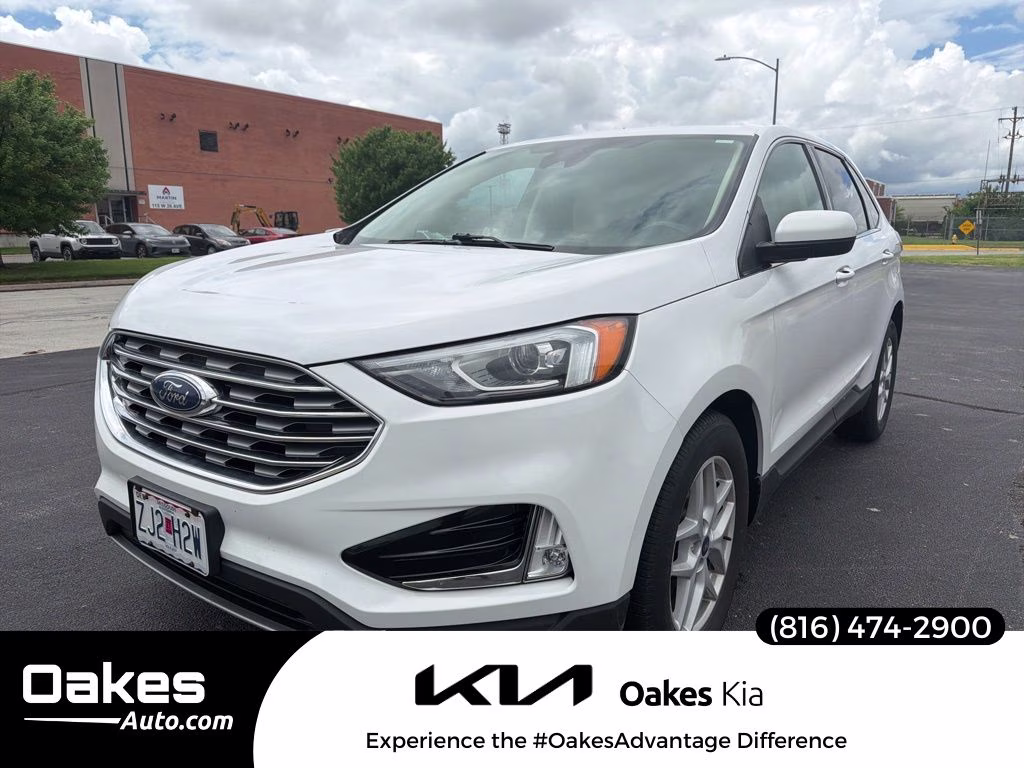 2021 Oxford White Ford Edge SEL AWD SUV