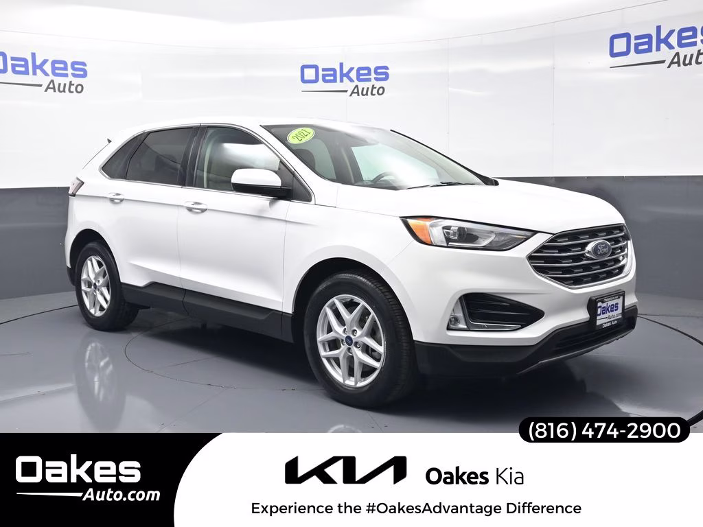 2021 Oxford White Ford Edge SEL AWD SUV