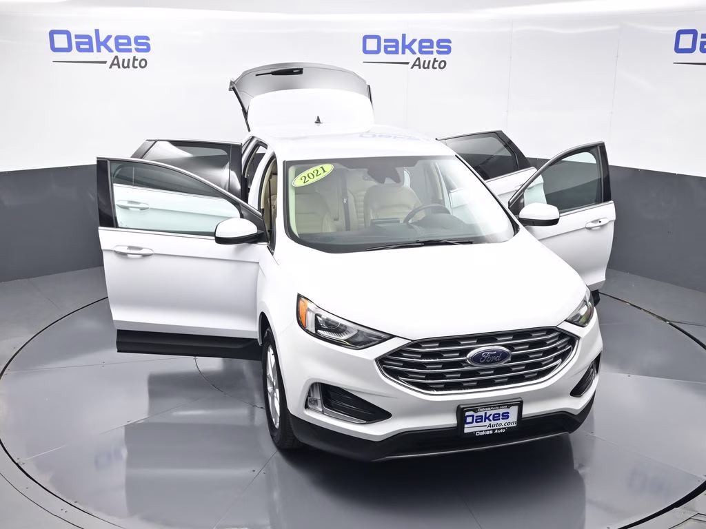 2021 Oxford White Ford Edge SEL AWD SUV
