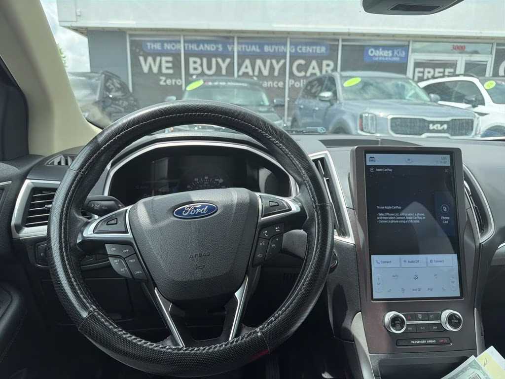 2021 Oxford White Ford Edge SEL AWD SUV
