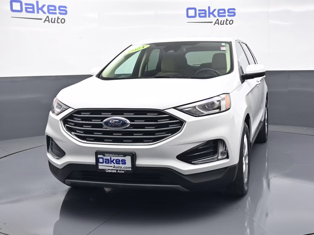 2021 Oxford White Ford Edge SEL AWD SUV