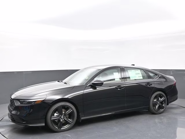 2025 Crystal Black Pearl Honda Accord Hybrid Sport-L FWD Sedan