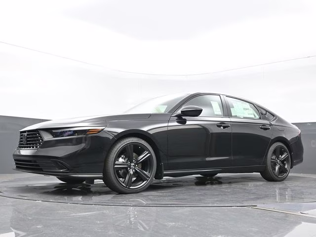 2025 Crystal Black Pearl Honda Accord Hybrid Sport-L FWD Sedan