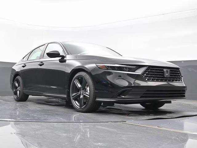 2025 Crystal Black Pearl Honda Accord Hybrid Sport-L FWD Sedan