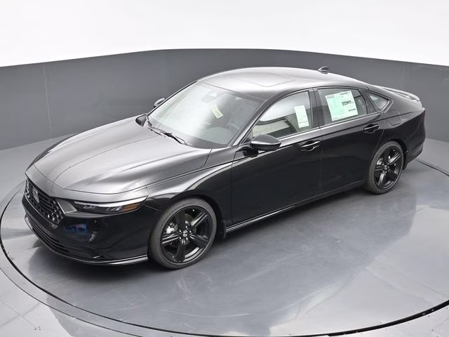 2025 Crystal Black Pearl Honda Accord Hybrid Sport-L FWD Sedan