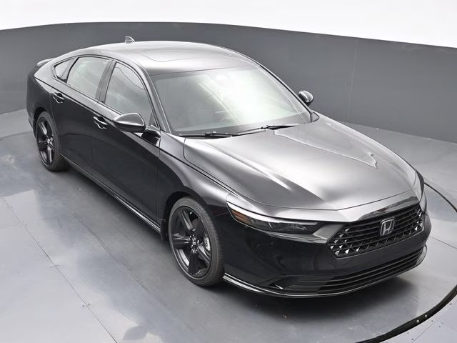 2025 Crystal Black Pearl Honda Accord Hybrid Sport-L FWD Sedan