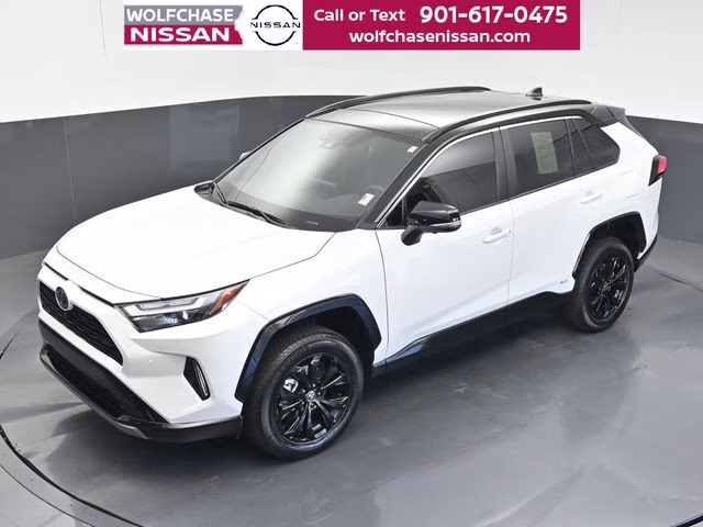 2023 Wind Chill Pearl/Midnight Black Metallic Toyota RAV4 Hybrid XSE AWD SUV