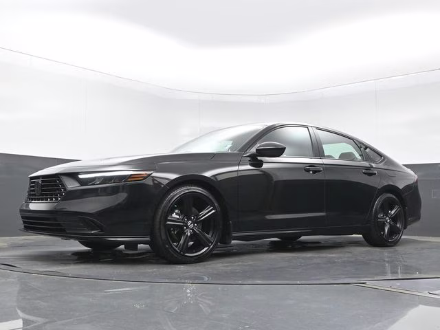 2025 Crystal Black Pearl Honda Accord Hybrid Sport-L FWD Sedan