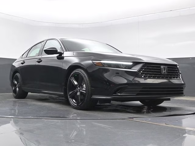 2025 Crystal Black Pearl Honda Accord Hybrid Sport-L FWD Sedan