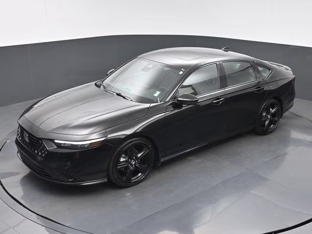 2025 Crystal Black Pearl Honda Accord Hybrid Sport-L FWD Sedan