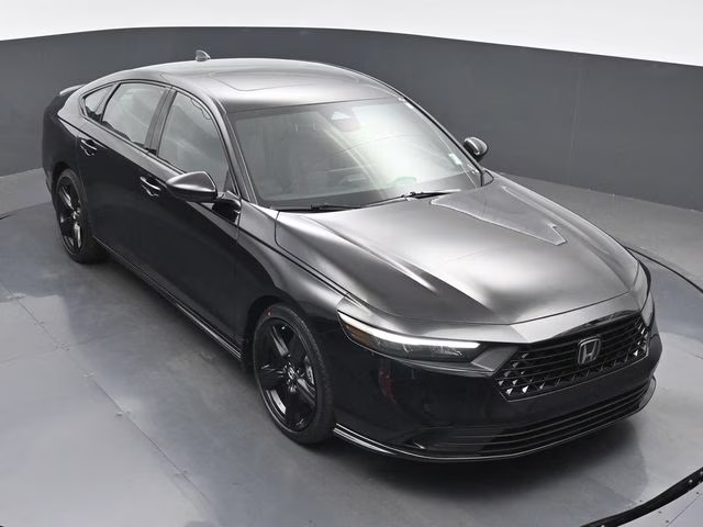 2025 Crystal Black Pearl Honda Accord Hybrid Sport-L FWD Sedan