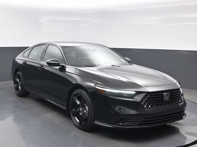 2025 Crystal Black Pearl Honda Accord Hybrid Sport-L FWD Sedan