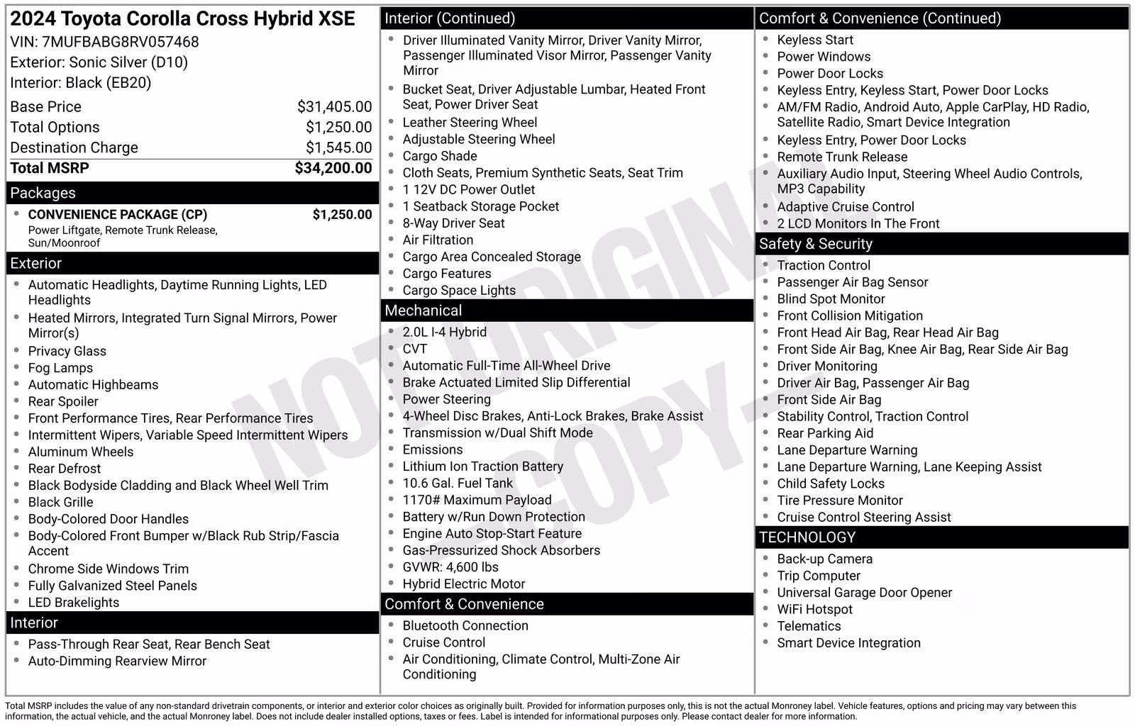 2024 Silver Toyota Corolla Cross AWD SUV