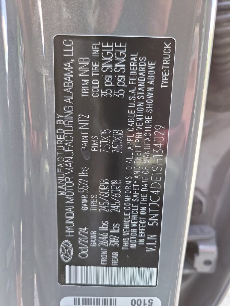 2025 Hampton Gray Hyundai Santa Cruz SEL FWD Truck