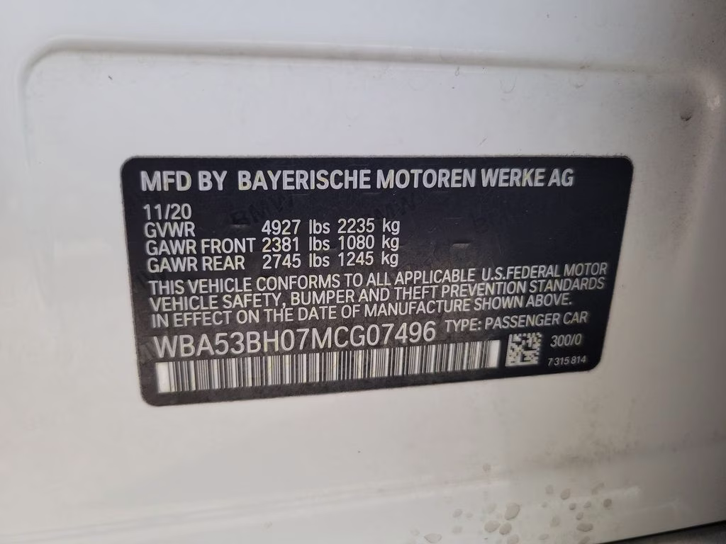 2021 Alpine White BMW 5 Series 530i RWD Sedan