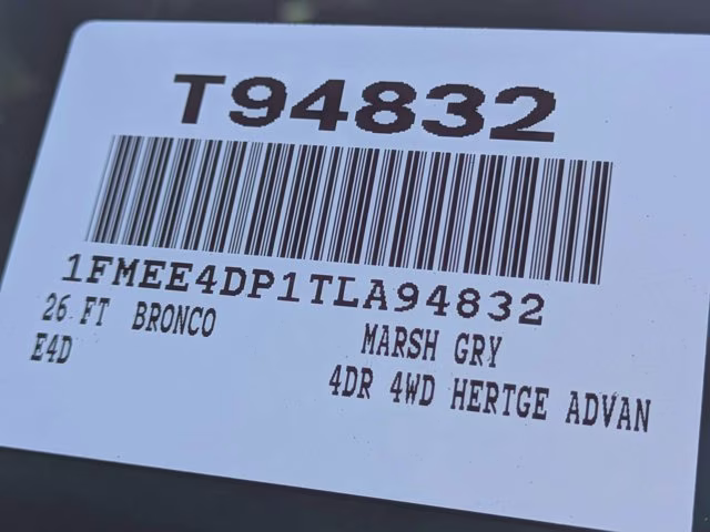 2026 Gray Ford Bronco Heritage Edition 4X4 Convertible
