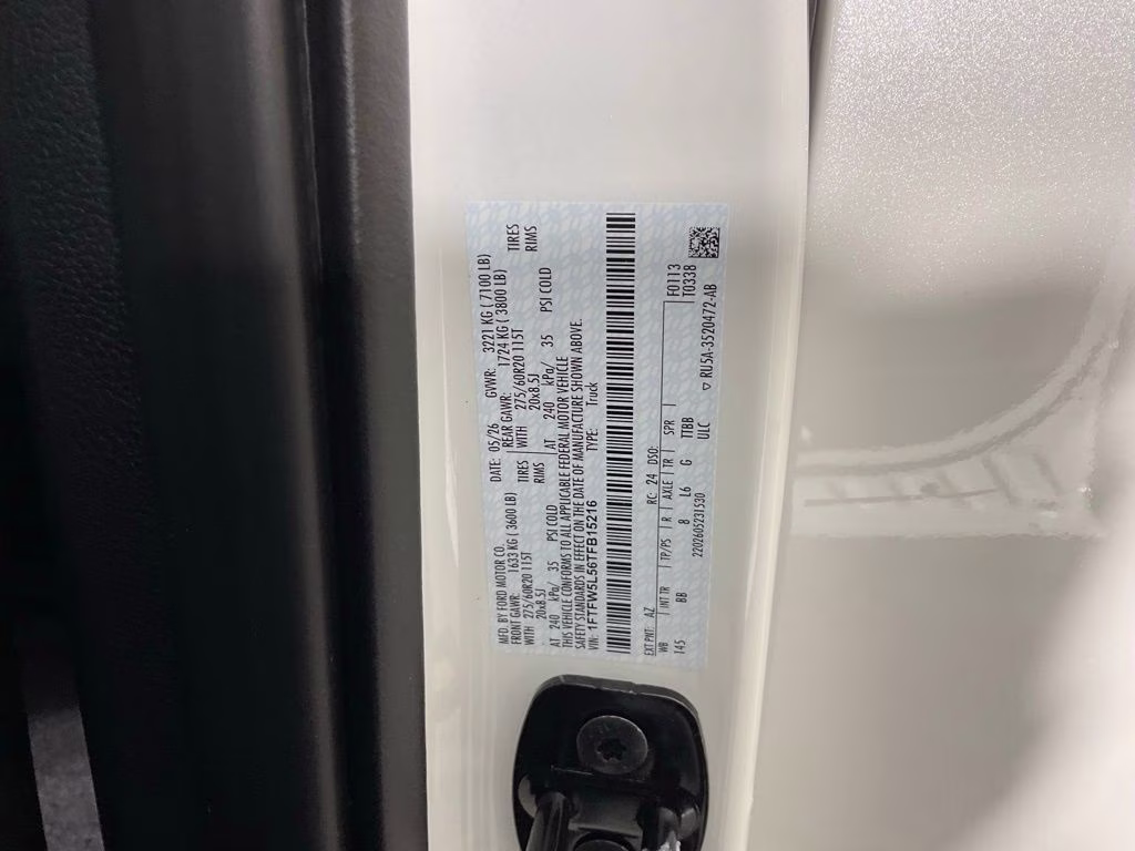 2026 White Metallic Ford F-150 Lariat 4X4 Truck