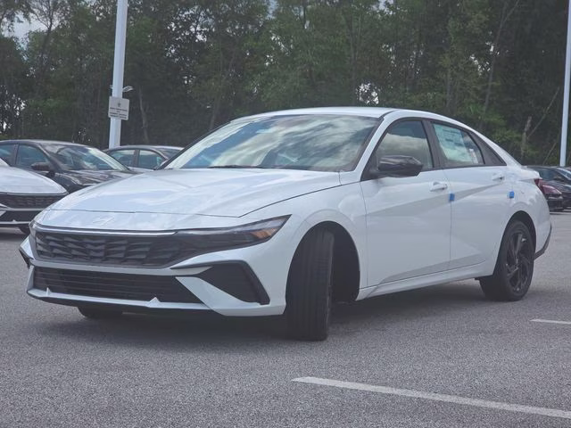 2026 Serenity White Pearl Hyundai Elantra SEL Sport FWD Sedan