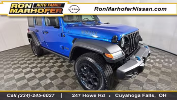 2023 Hydro Blue Pearl Coat Jeep Wrangler Base 4xe 4X4 SUV